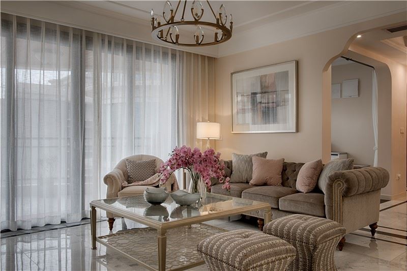 廣州市峰湖御境美式風格三居室裝修案例