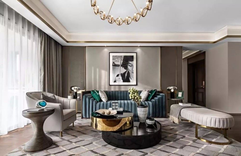 佛山市方直&middot;瓏湖灣輕奢風(fēng)格三居室裝修案例