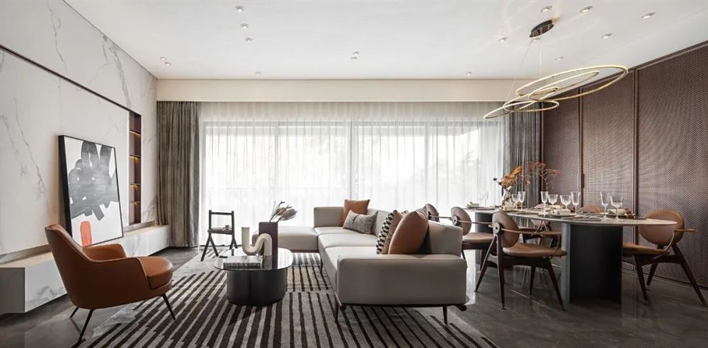 湛江市西粵京基城二期輕奢風(fēng)格三居室裝修案例