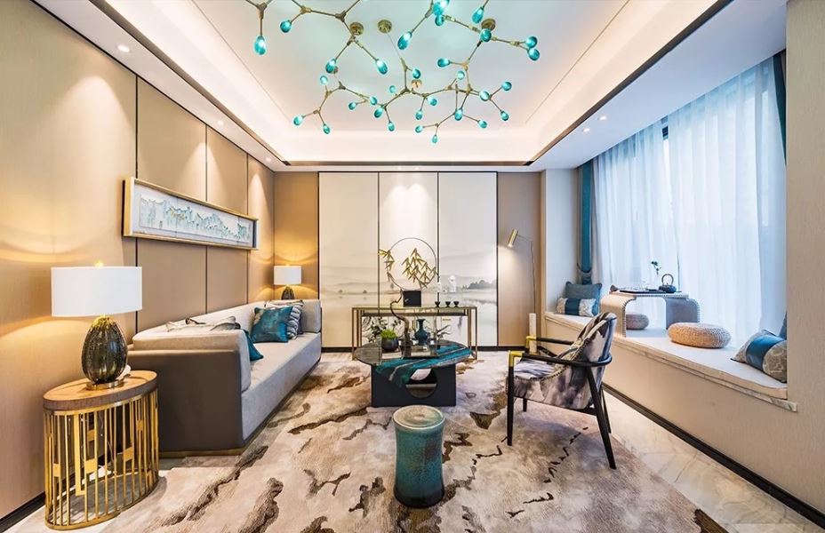 江門市伯爵半島新中式風(fēng)格別墅裝修案例