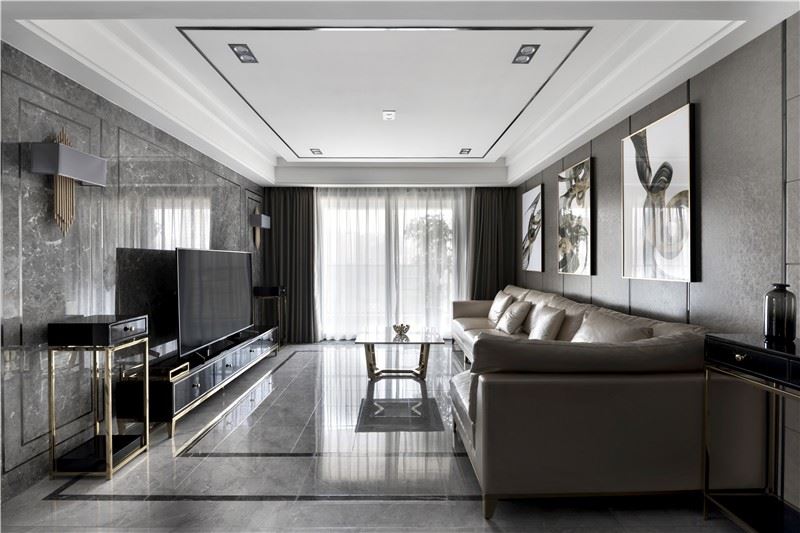 佛山市綠地熙江廣場(chǎng)輕奢風(fēng)格四居室裝修案例