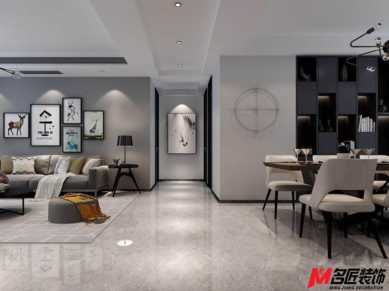 廣州市南沙金茂灣歐式風(fēng)格二居室裝修案例