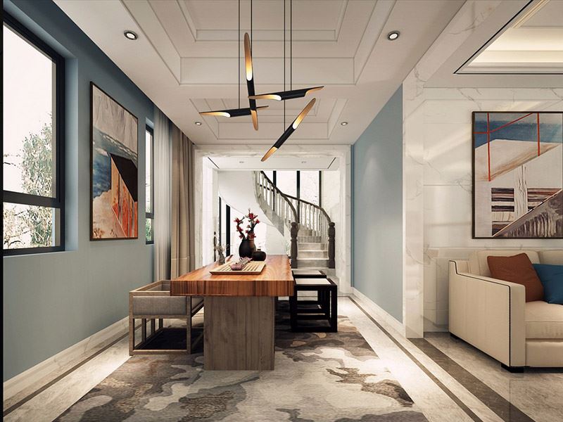 泰州市百合苑現(xiàn)代風格復式裝修案例