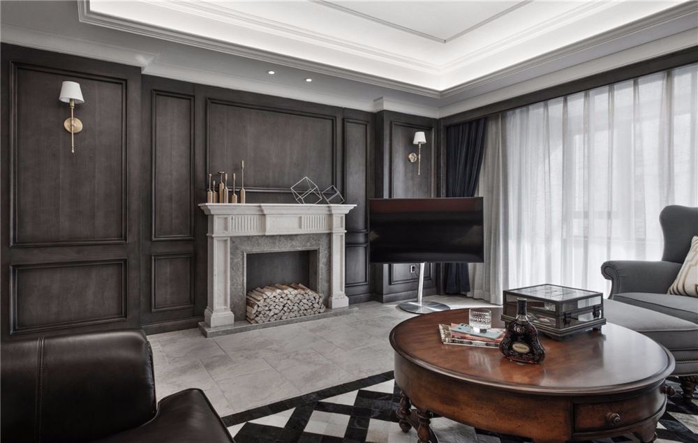 湛江市萬豪世家美式風格三居室裝修案例