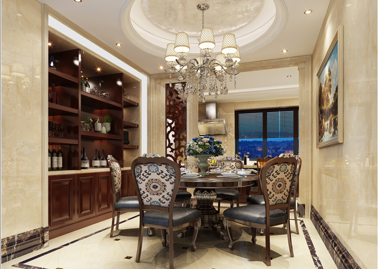 嘉興市中南瀧悅府歐式風(fēng)格五居室裝修案例
