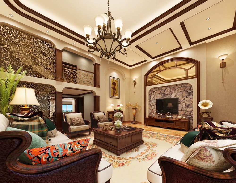 衢州市鳳凰盛世美式風格別墅裝修案例