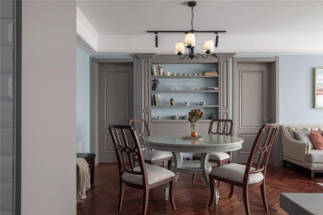 美式復古風格家裝設(shè)計室內(nèi)裝修效果圖-餐廳