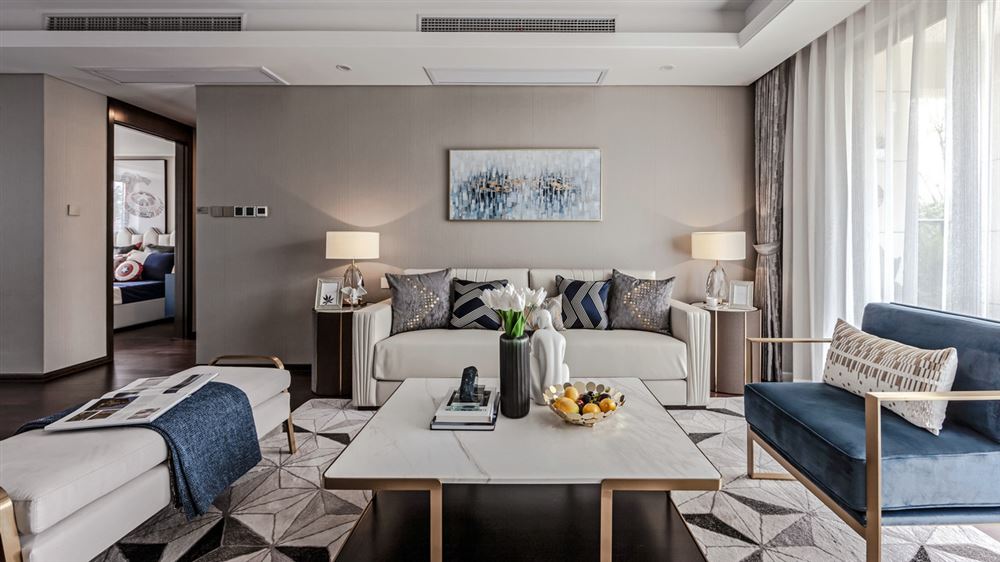 昭通市翠鑫苑輕奢風格三居室裝修案例