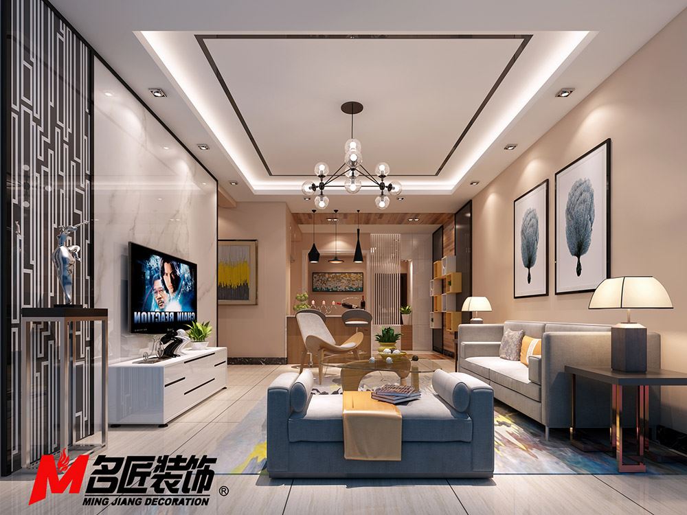 河源市恒大名都現(xiàn)代簡約風(fēng)格三居室裝修案例