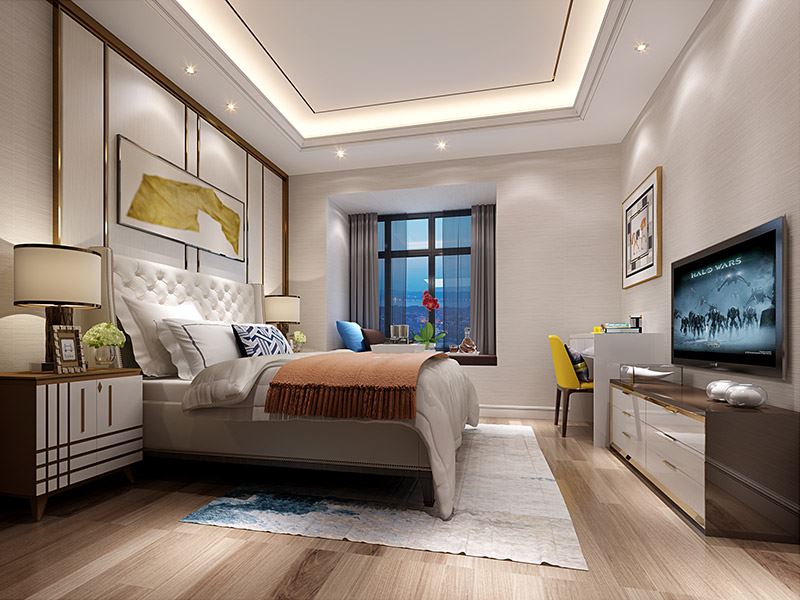 揭陽市言成盈悅?cè)A府輕奢風(fēng)格四居室裝修案例