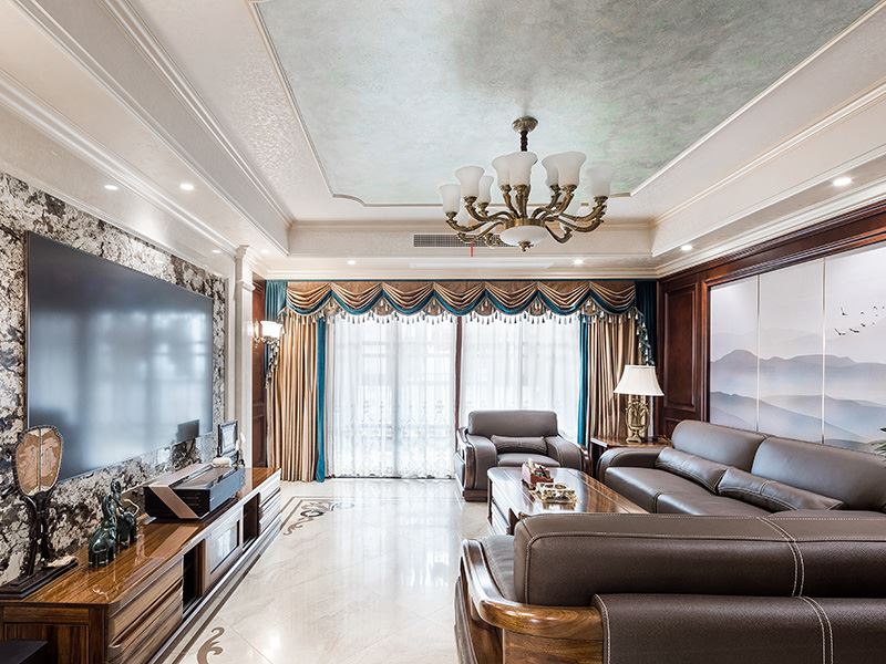 常州市萬科理想城商鋪歐式風(fēng)格四居室裝修案例