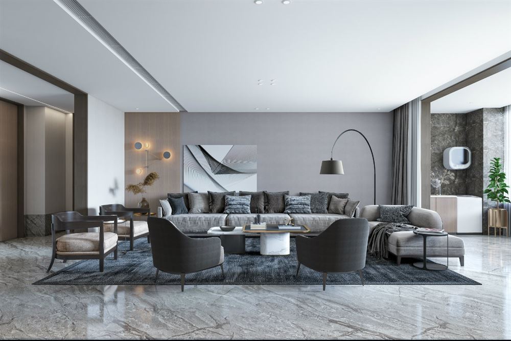 廣州市萬(wàn)科歐泊現(xiàn)代風(fēng)格三居室裝修案例