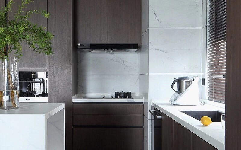 現(xiàn)代簡約風格室內家裝案例效果圖-廚房