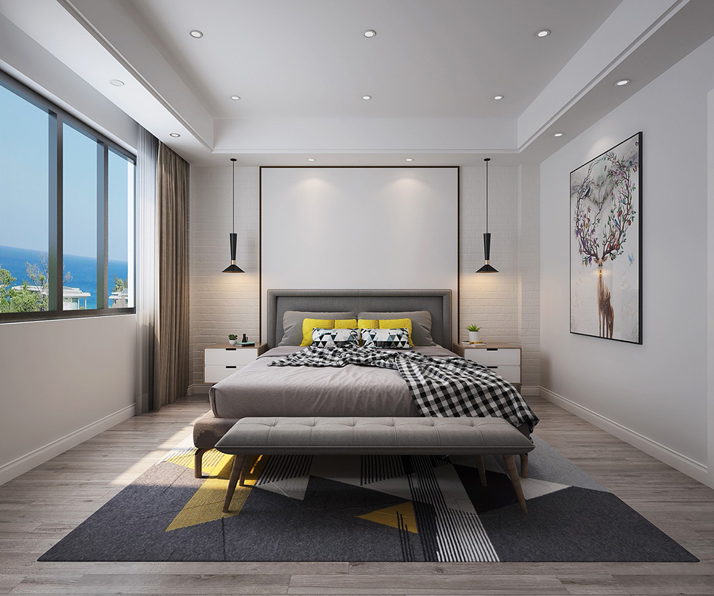 輕奢風格別墅裝修設(shè)計效果圖-碧桂園翠錦豪庭別墅470平米-別墅客臥裝修設(shè)計