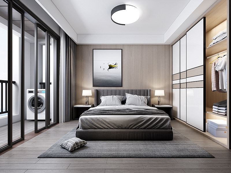 常州市萬(wàn)科理想城別墅北歐風(fēng)格三居室裝修案例