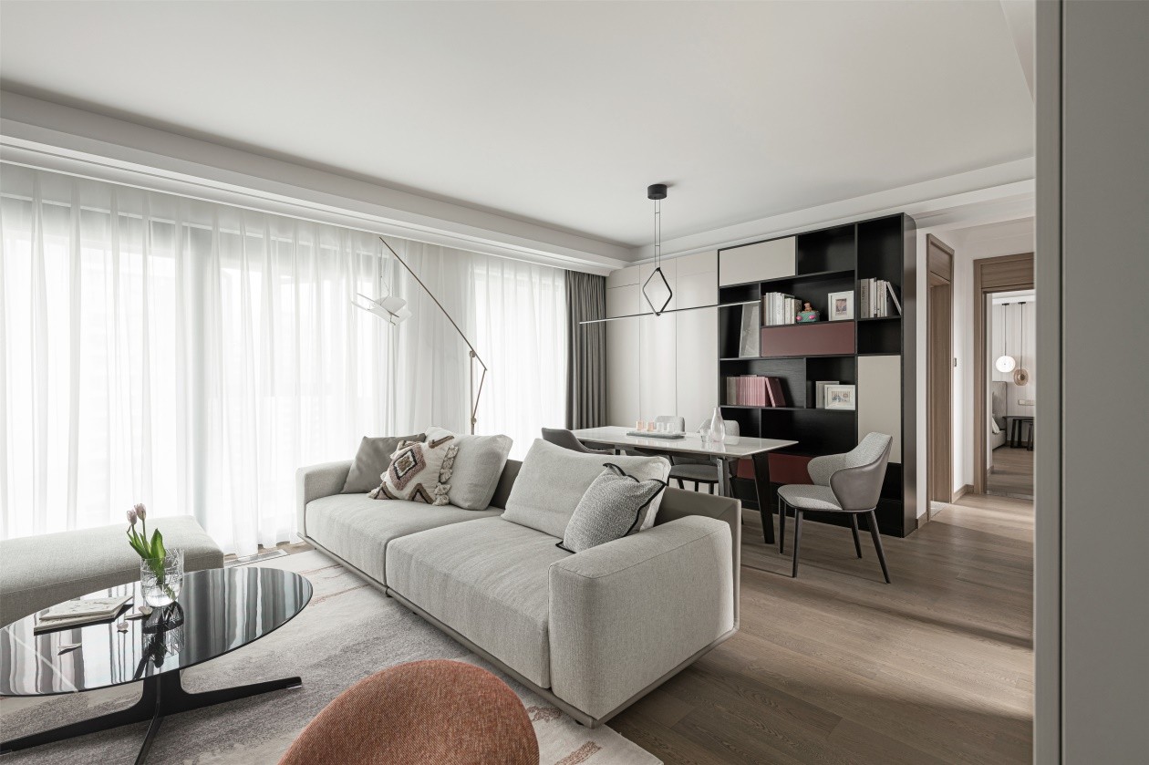 現(xiàn)代簡約風(fēng)格室內(nèi)設(shè)計(jì)家裝案例-客餐廳