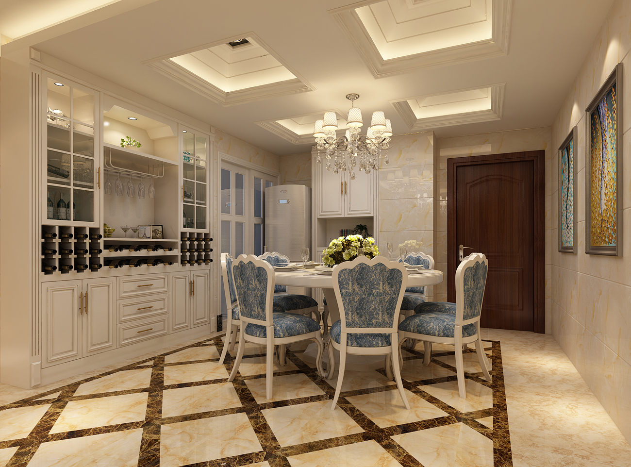 廣州市錦繡天倫花園歐式風(fēng)格三居室裝修案例