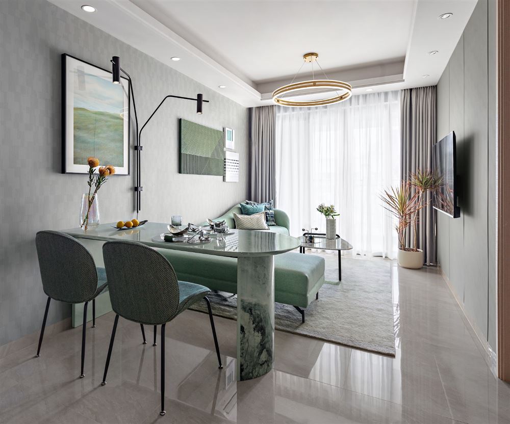 佛山市翡翠西江輕奢風(fēng)格三居室裝修案例