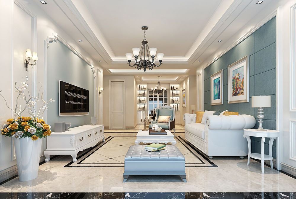 連云港市翰林居歐式風格三居室裝修案例