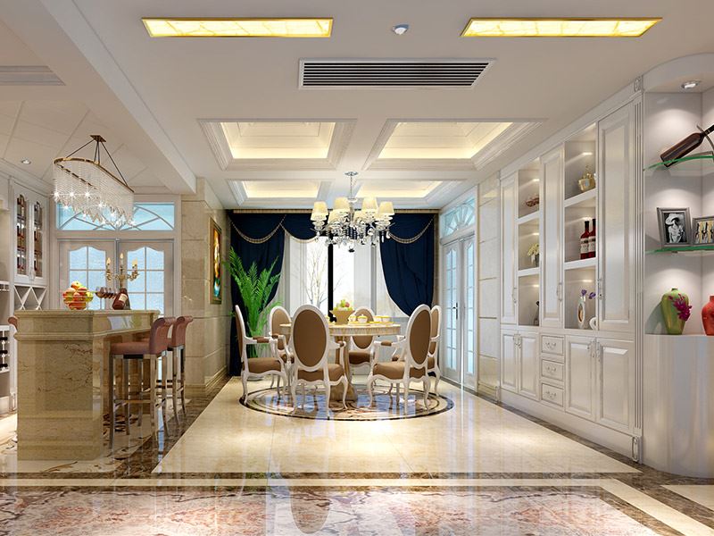 佛山市萬(wàn)科金域時(shí)光(商業(yè))歐式風(fēng)格四居室裝修案例