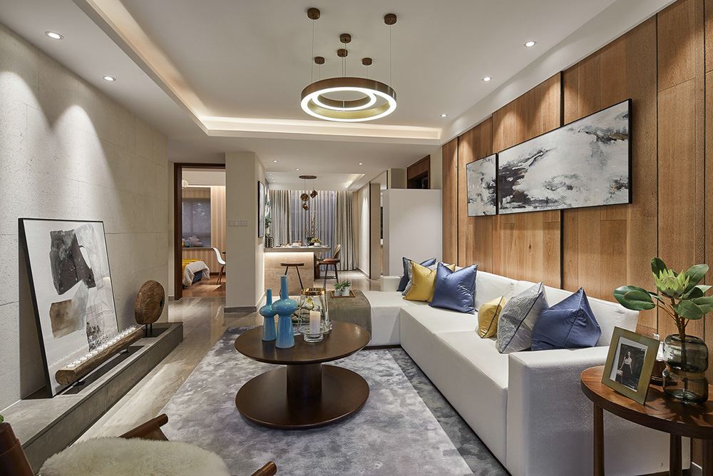 南寧市富鳴陽光城輕奢風(fēng)格三居室裝修案例