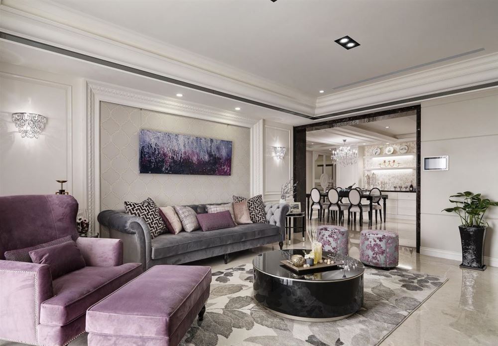 廣州市海富花園歐式風(fēng)格四居室裝修案例