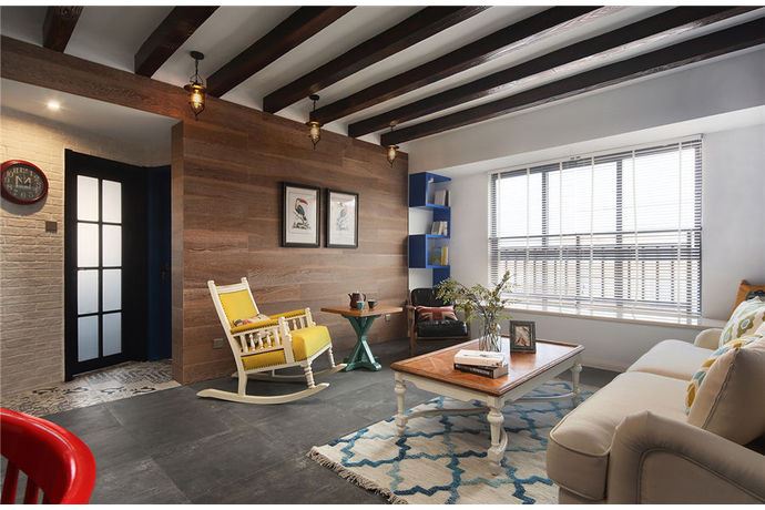 廣州市保利心語花園美式風(fēng)格三居室裝修案例