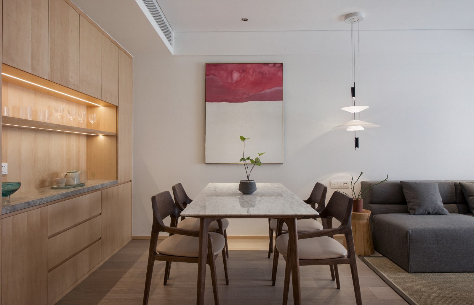 裝修案例日式風格室內(nèi)裝修效果圖-餐廳