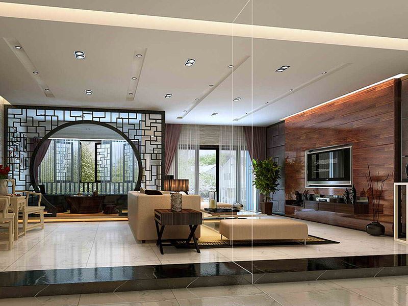 佛山市萬科金域水岸新中式風(fēng)格別墅裝修案例