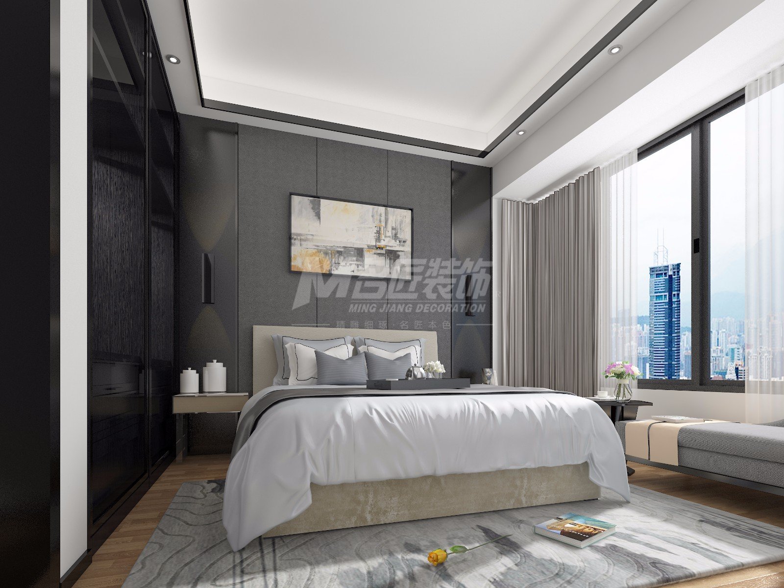 茂名市財(cái)富時(shí)代現(xiàn)代簡(jiǎn)約風(fēng)格四居室裝修案例