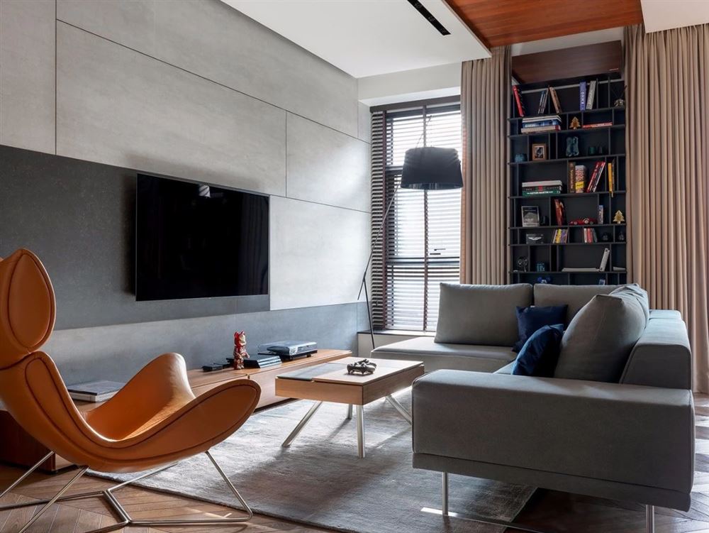 南寧市福源小區(qū)商鋪輕奢風(fēng)格三居室裝修案例