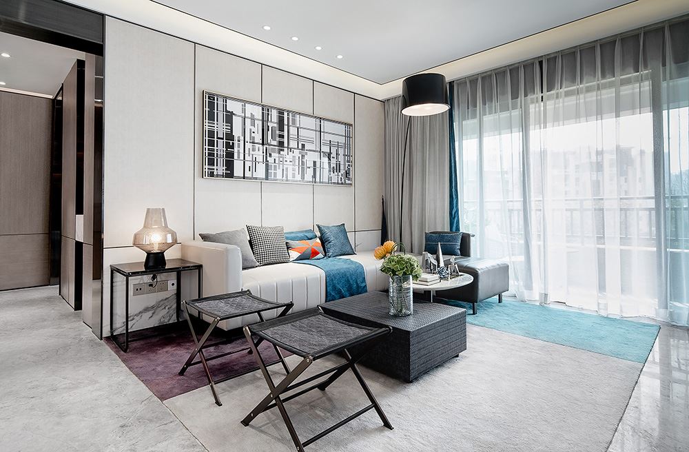 南寧市北斗新城輕奢風(fēng)格三居室裝修案例