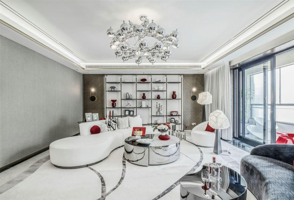 江門市時代春樹里輕奢風格三居室裝修案例