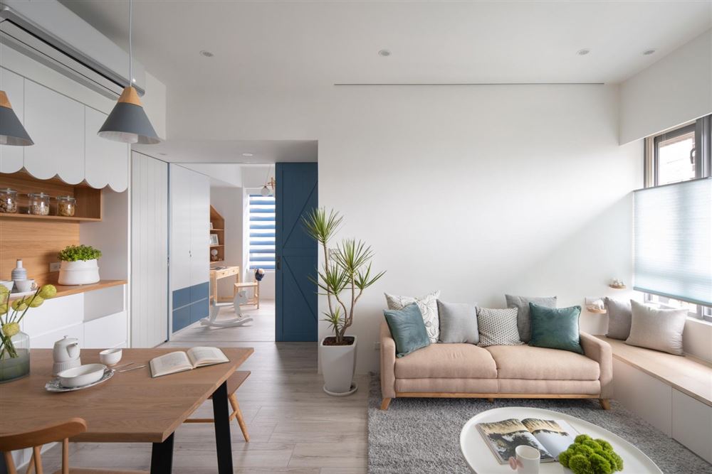 佛山市廣佛新世界花園洋房北歐風(fēng)格四居室裝修案例