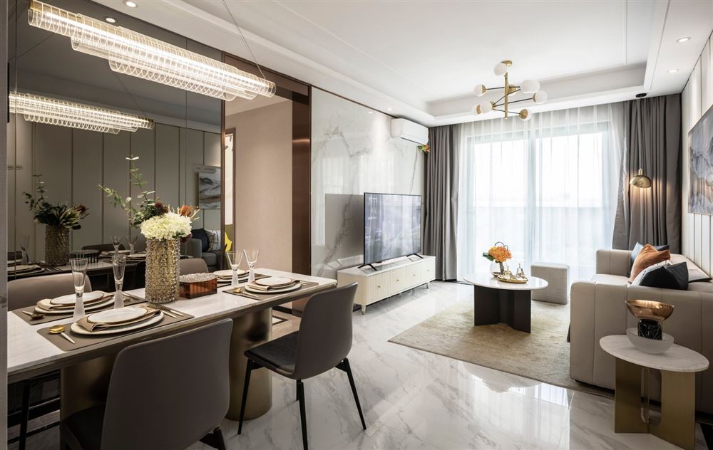 佛山市招商&middot;悅府現(xiàn)代簡約風(fēng)格三居室裝修案例