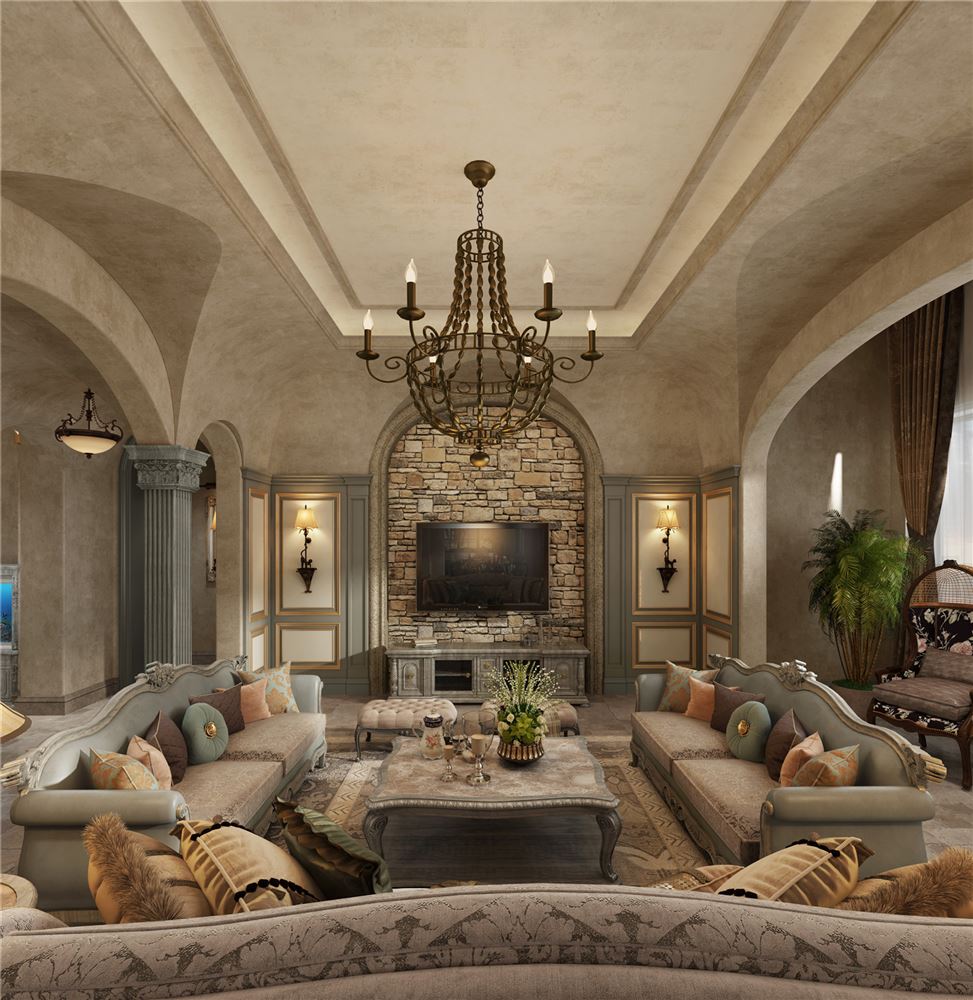 廣州市陽光城麗景灣歐式風(fēng)格平層裝修案例