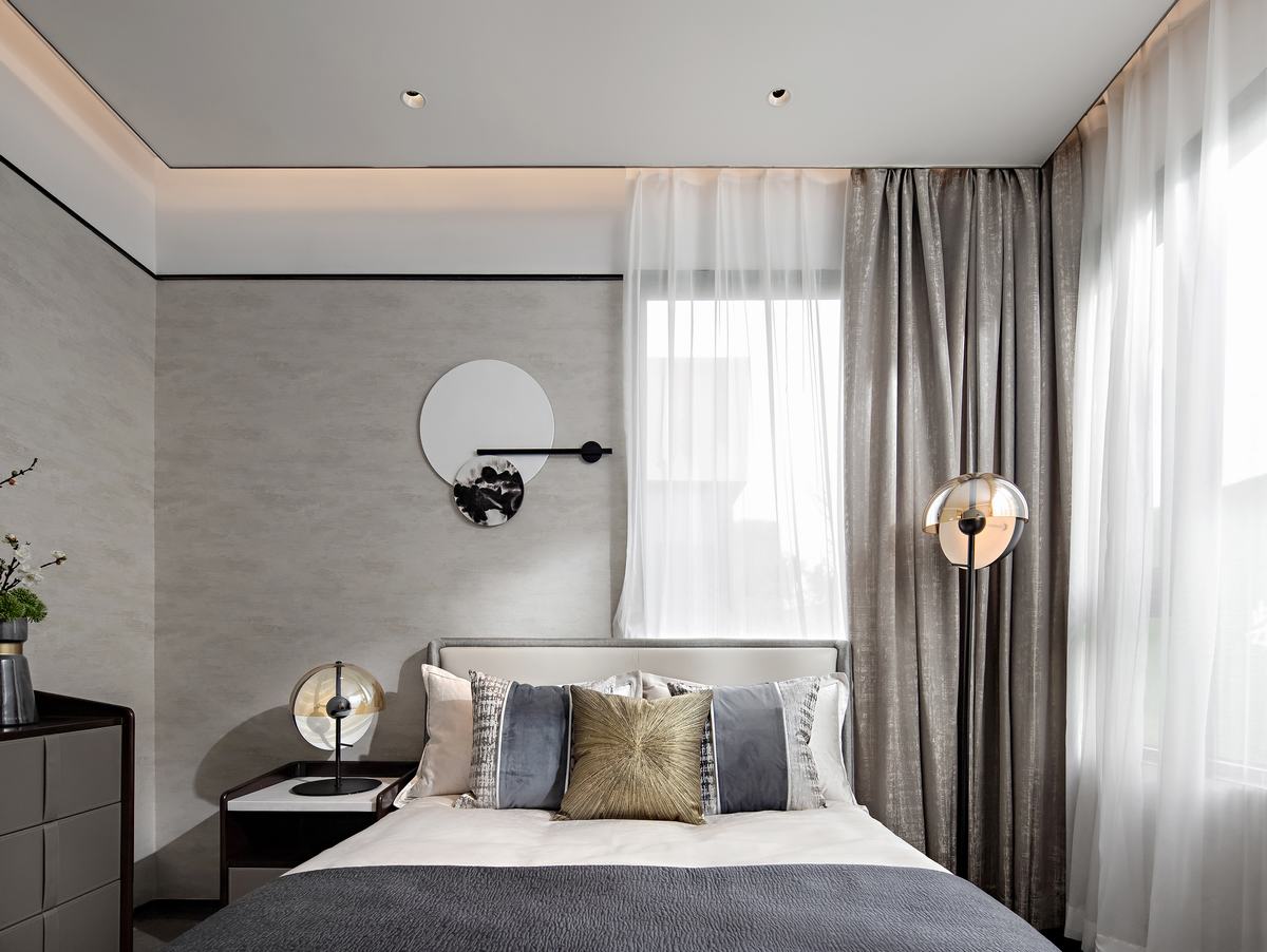 新中式風格室內(nèi)設(shè)計家裝案例-次臥