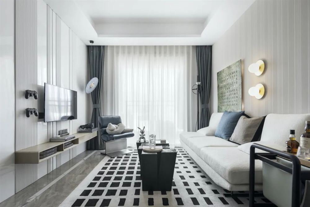 江門(mén)市新會(huì)保利西海岸現(xiàn)代簡(jiǎn)約風(fēng)格二居室裝修案例