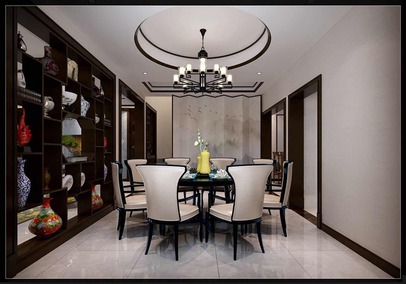 合肥市宋都江宸府新中式風格別墅裝修案例