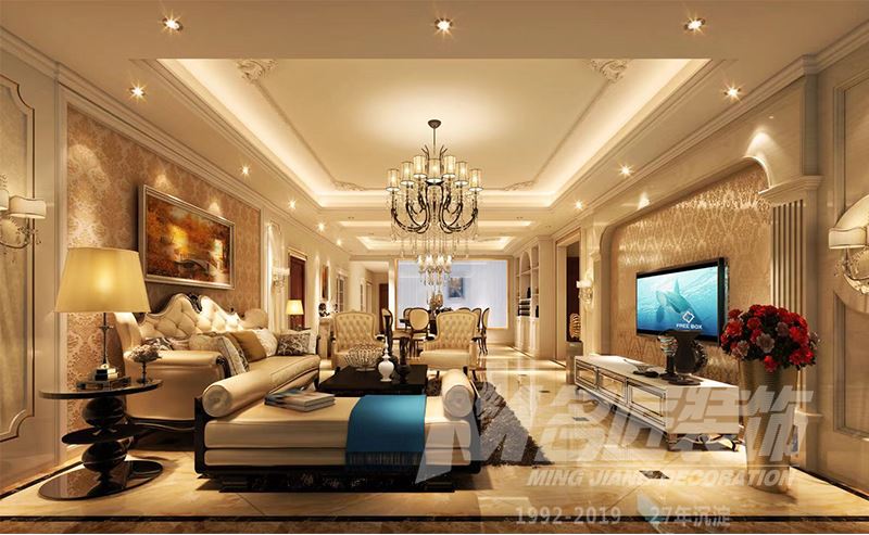 佛山市建發(fā)&middot;融創(chuàng)&middot;雅居樂丨和璽歐式風格四居室裝修案例