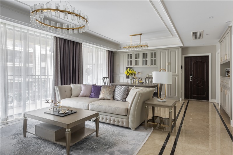 現(xiàn)代美式風格家裝設(shè)計室內(nèi)裝修效果圖-客廳