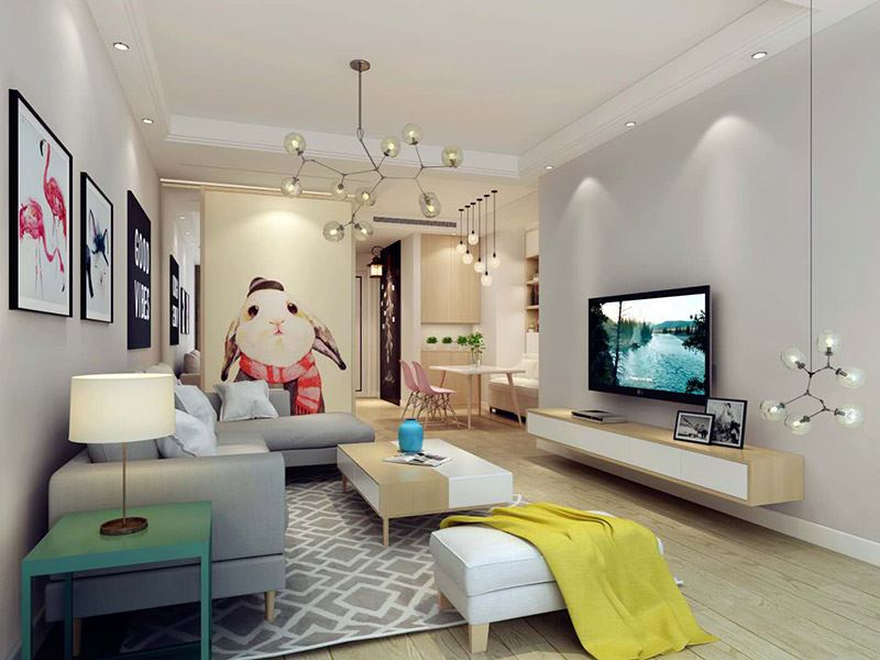 內(nèi)江100平米以下北歐風(fēng)格金科時代中心裝修設(shè)計(jì)效果圖