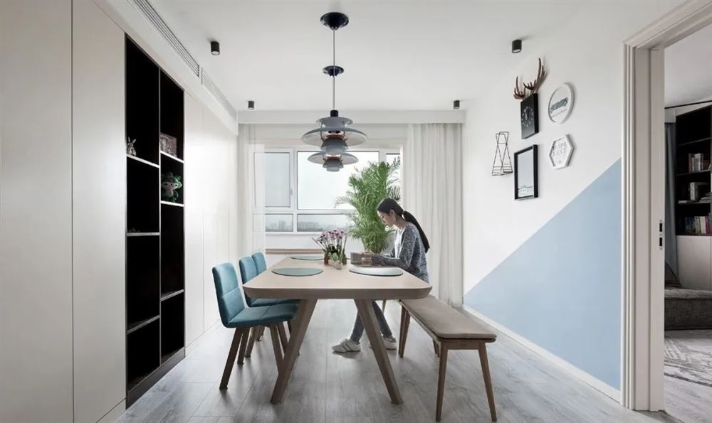 廣州市廟前西街小區(qū)北歐風格三居室裝修案例