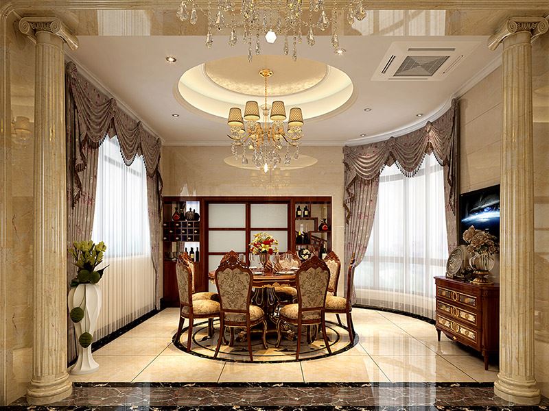 佛山市建投綠地璀璨天城歐式風格別墅裝修案例