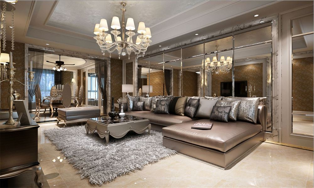 廣州市萬科南方公元?dú)W式風(fēng)格四居室裝修案例