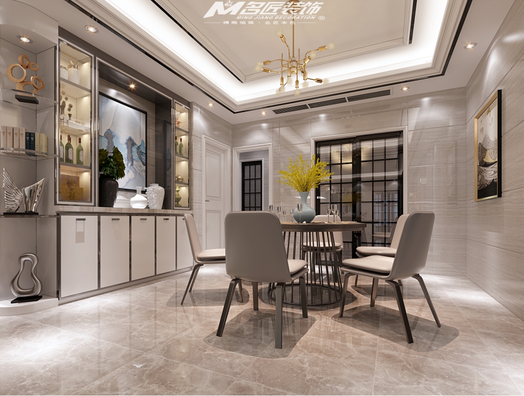 日照市竹云山莊現(xiàn)代簡約風格五居室裝修案例