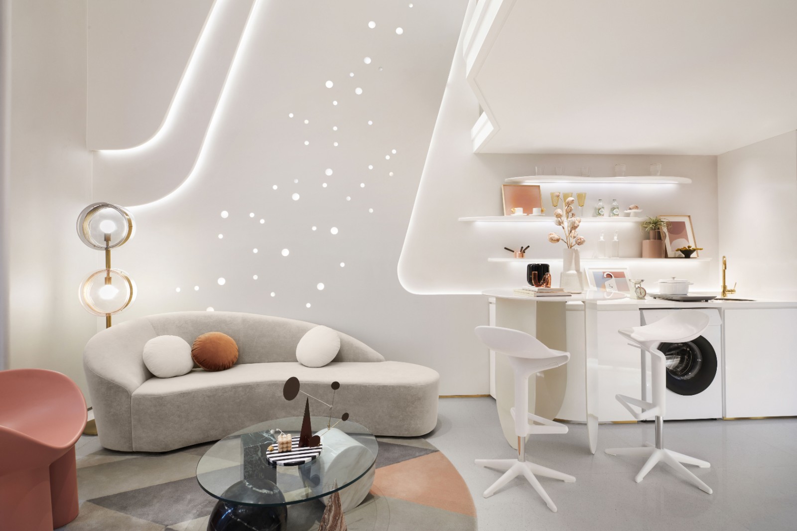 現代輕奢風格公寓室內設計家裝案例-休閑區(qū)