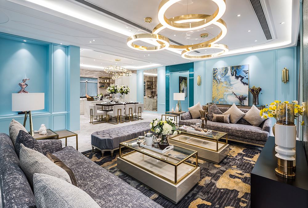 南寧市紅日江景歐式風(fēng)格三居室裝修案例