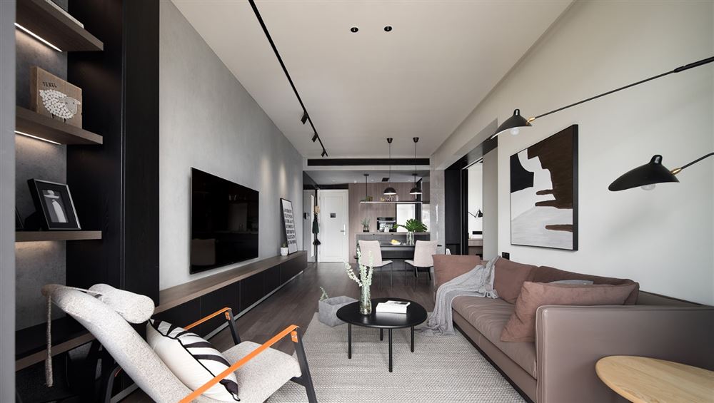 廣州市敏捷綠湖國(guó)際城現(xiàn)代簡(jiǎn)約風(fēng)格二居室裝修案例