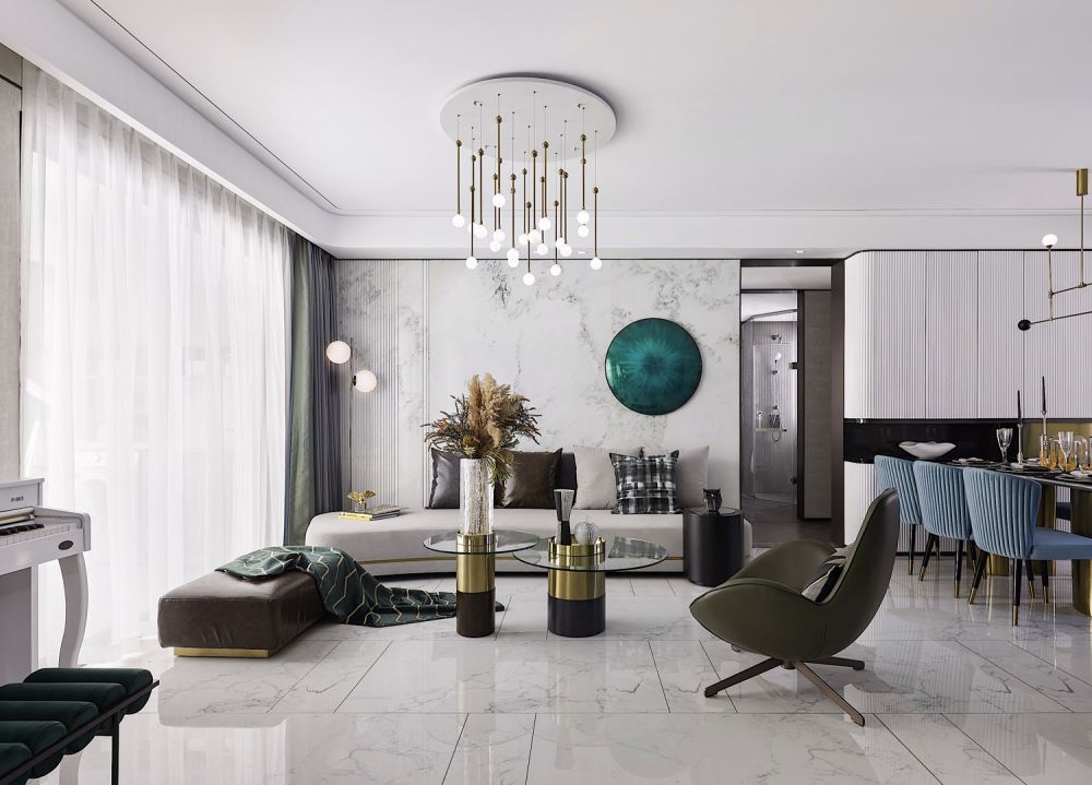 江門市保利大都會(huì)歐式風(fēng)格四居室裝修案例